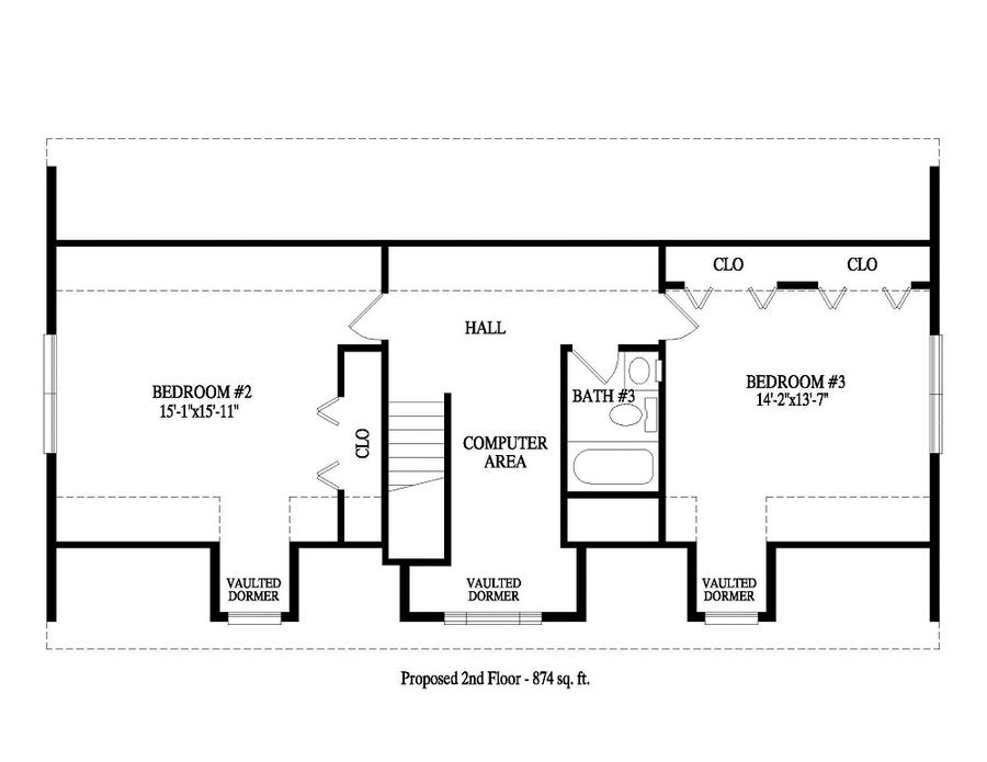 Dartmouth 2194 Square Foot Cape Floor Plan