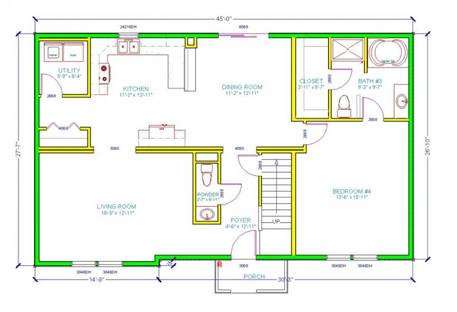 Lawson II | 2060 Square Foot Two Story Floor Plan