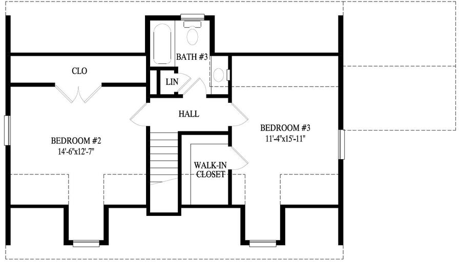 Cameron I | 1822 Square Foot Cape Floor Plan