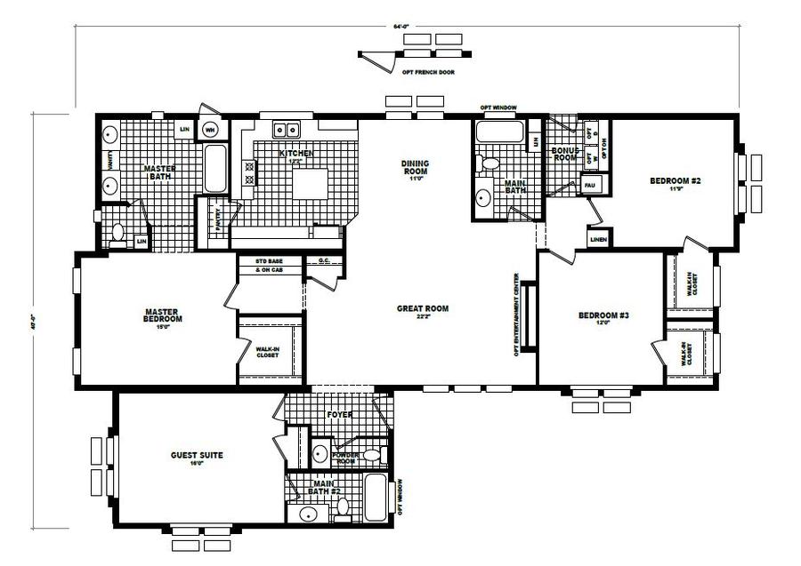 Yuma | 2214 Square Foot Ranch Floor Plan