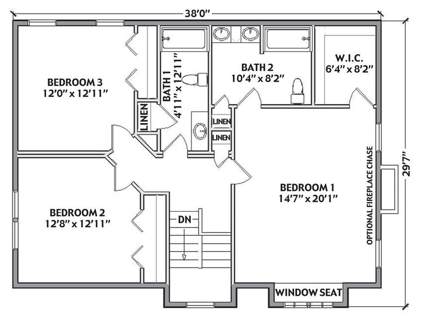 Fairmont | 2487 Square Foot Two Story Floor Plan