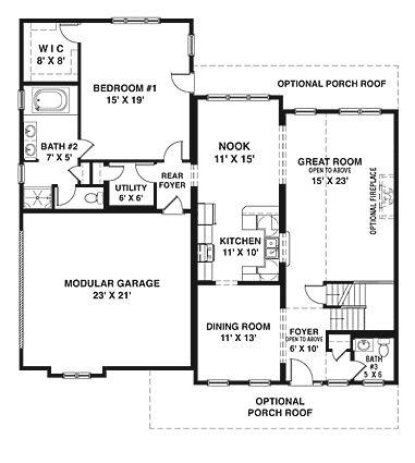 Bradbury (EMC-024) | 2243 Square Foot Two Story Floor Plan