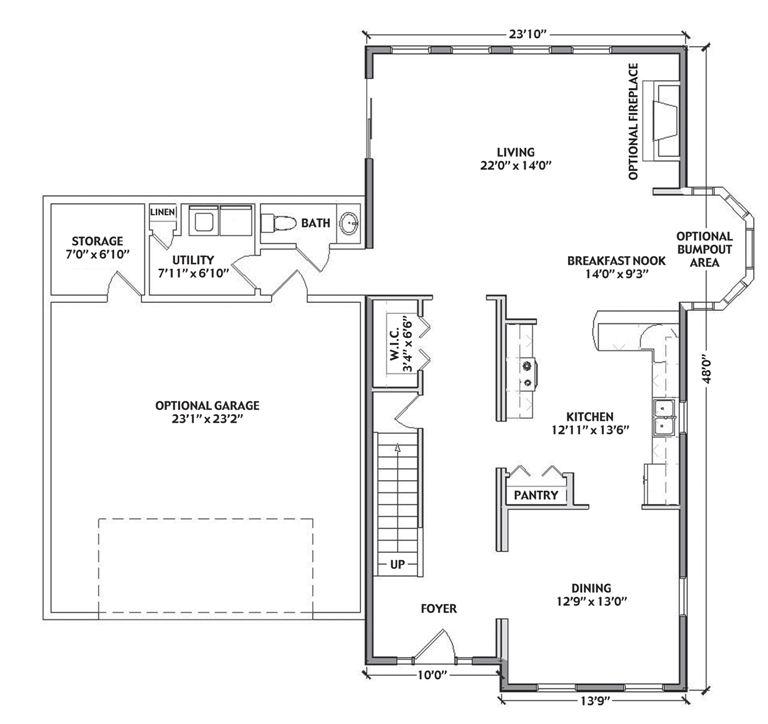 Summit | 2240 Square Foot Two Story Floor Plan