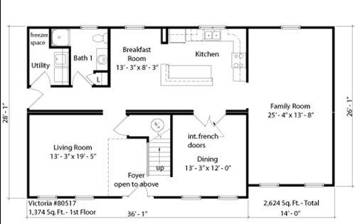 Victoria II | 2624 Square Foot Two Story Floor Plan