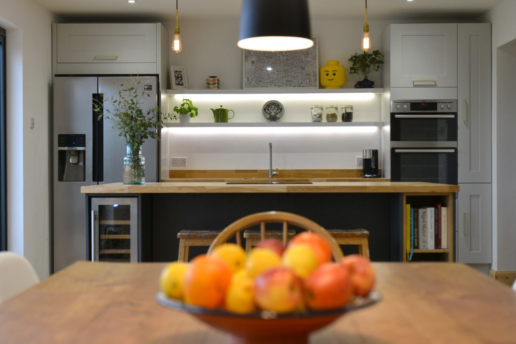 home kitchen with fruit
